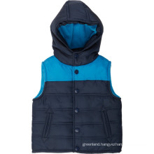 OEM winter padded hooded kids vest